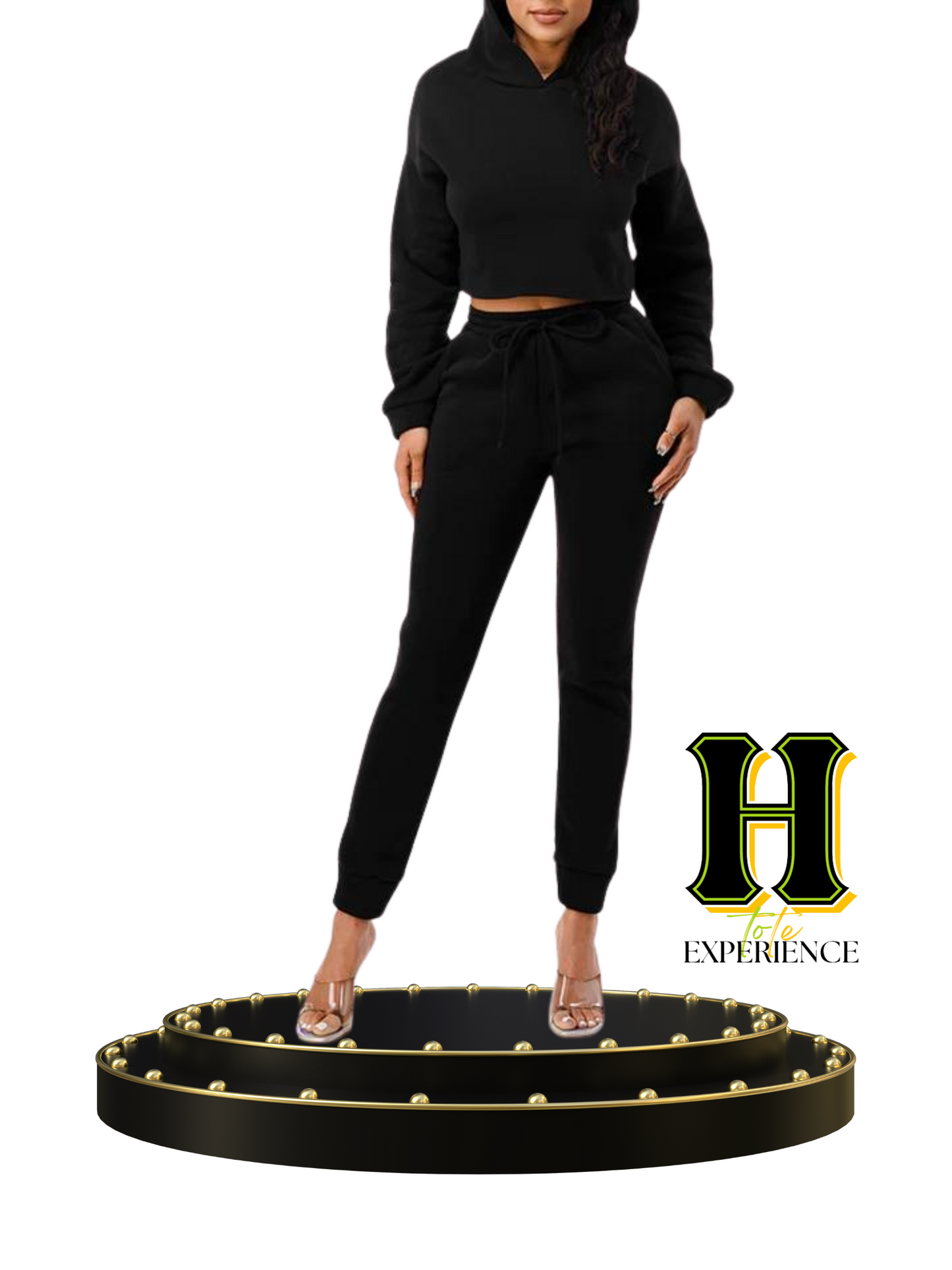 Cropped Hoodie Two-Piece Jogger Set | Head to Tote Experience