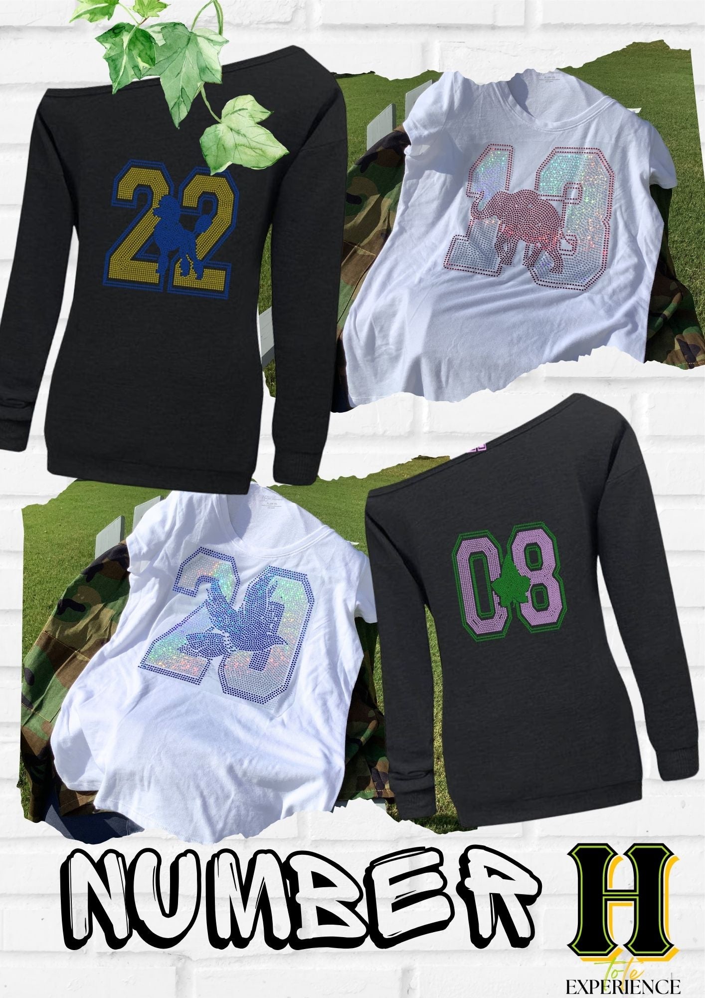Number Bling Shirt Collection | Head to Tote Experience