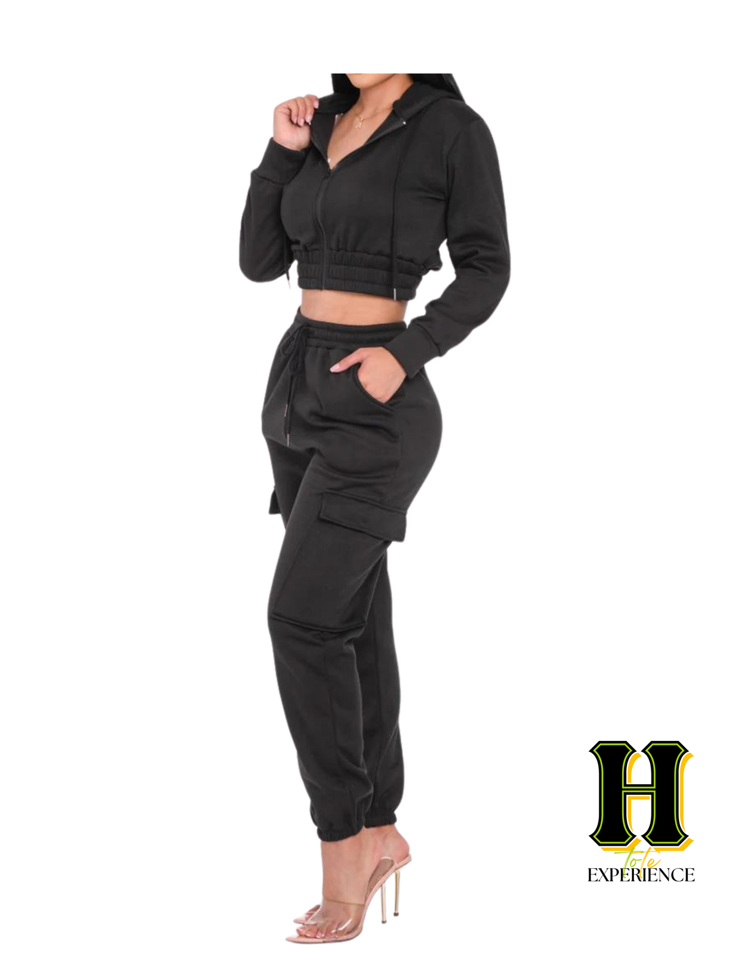Cropped Two-Piece Cargo Jogger Set | Head to Tote Experience