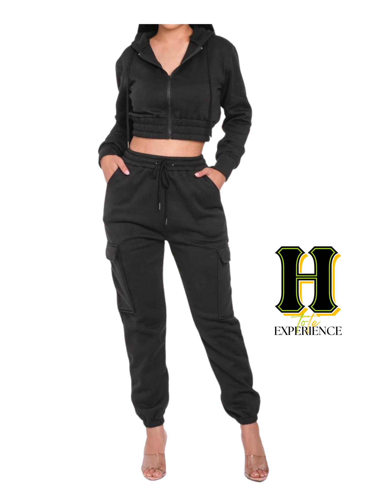 Cropped Two-Piece Cargo Jogger Set | Head to Tote Experience