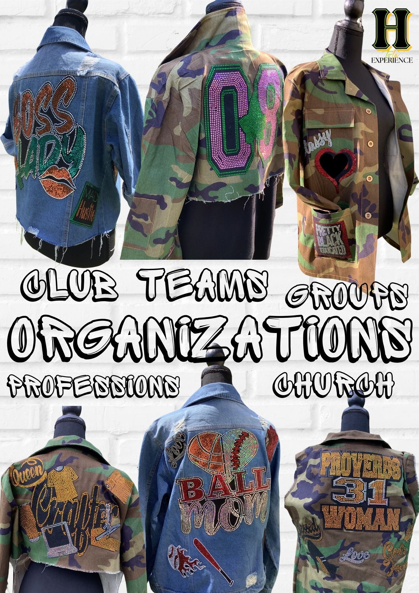 Organization Custom Bling Patch Jacket| Head to Tote Experience