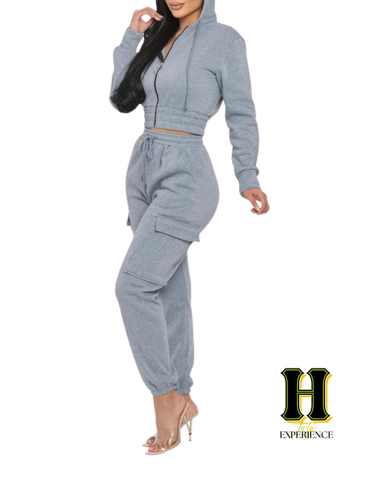 Cropped Two-Piece Cargo Jogger Set | Head to Tote Experience